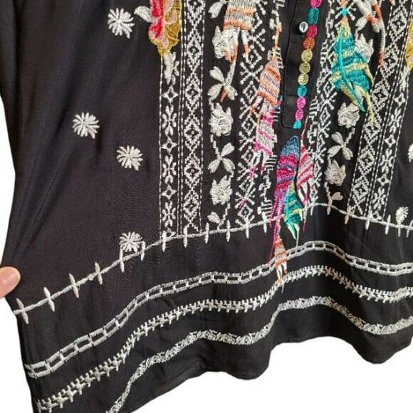 Floryday Black Embroidered Multi Colored‎ Tunic Size Small - Picture 8 of 11
